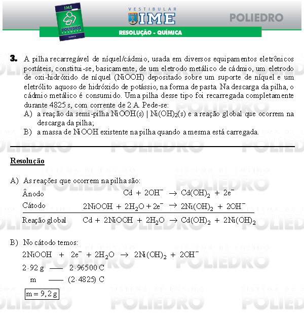 Dissertação 3 - Química - IME 2009