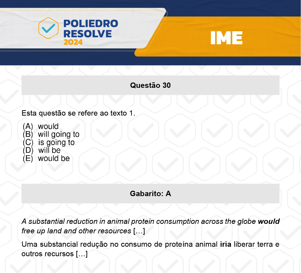 Questão 30 - 2ª Fase - 4º Dia - IME 2024