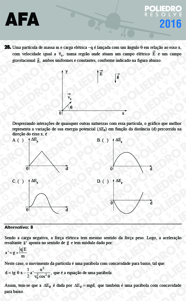 Questão 28 - Prova Modelo C - AFA 2016