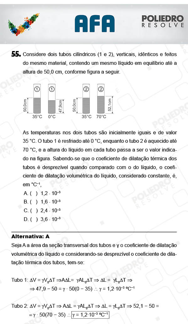 Questão 55 - Prova Modelo A - AFA 2018