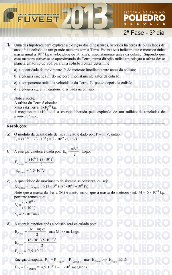 Dissertação 1 - 2ª Fase 3º Dia - FUVEST 2013