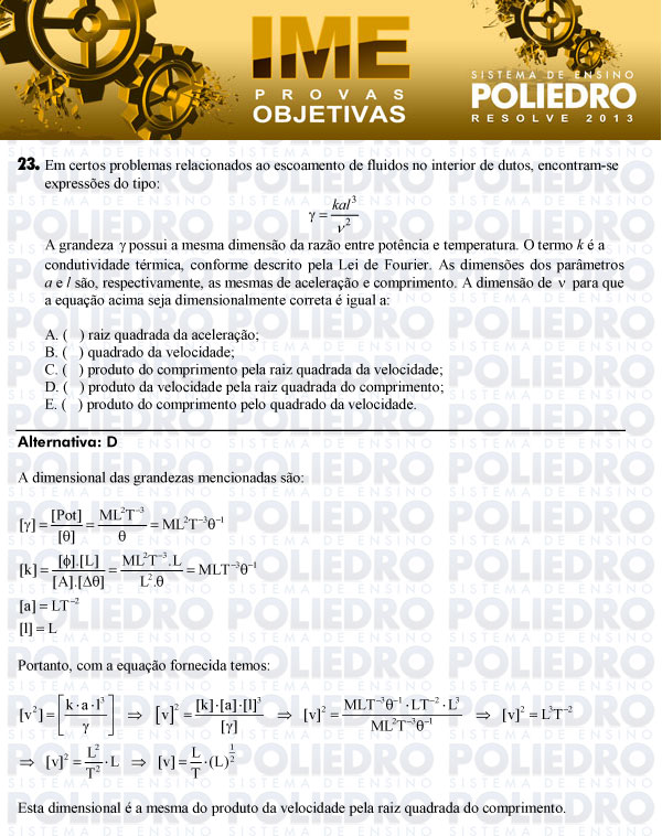 Questão 23 - Objetiva - IME 2013