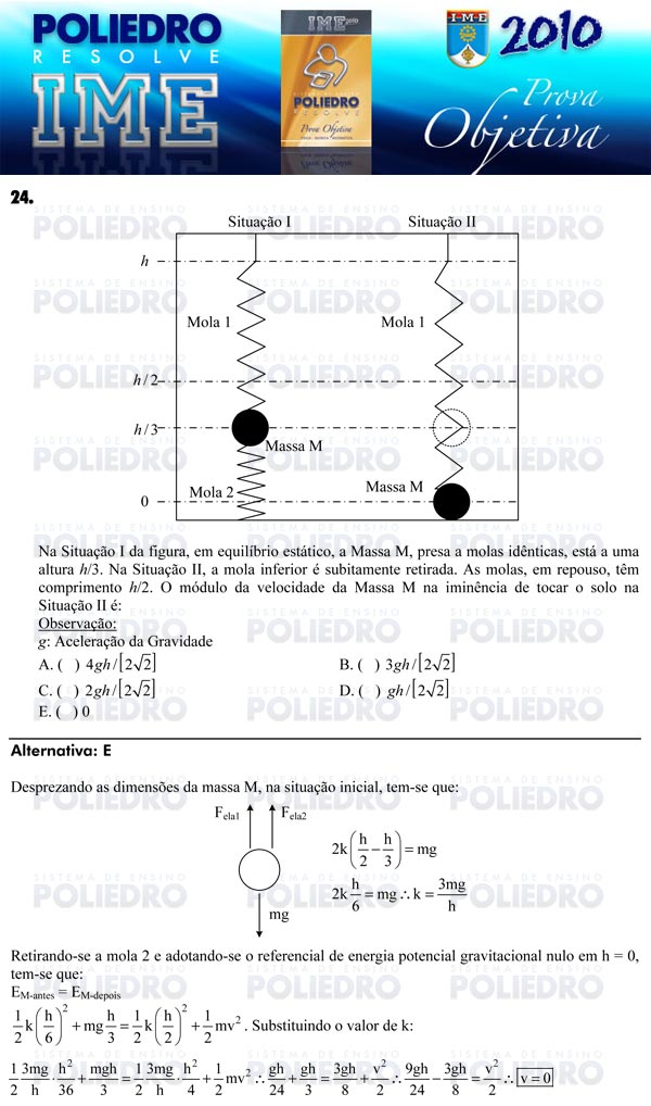 Questão 24 - Objetiva - IME 2010