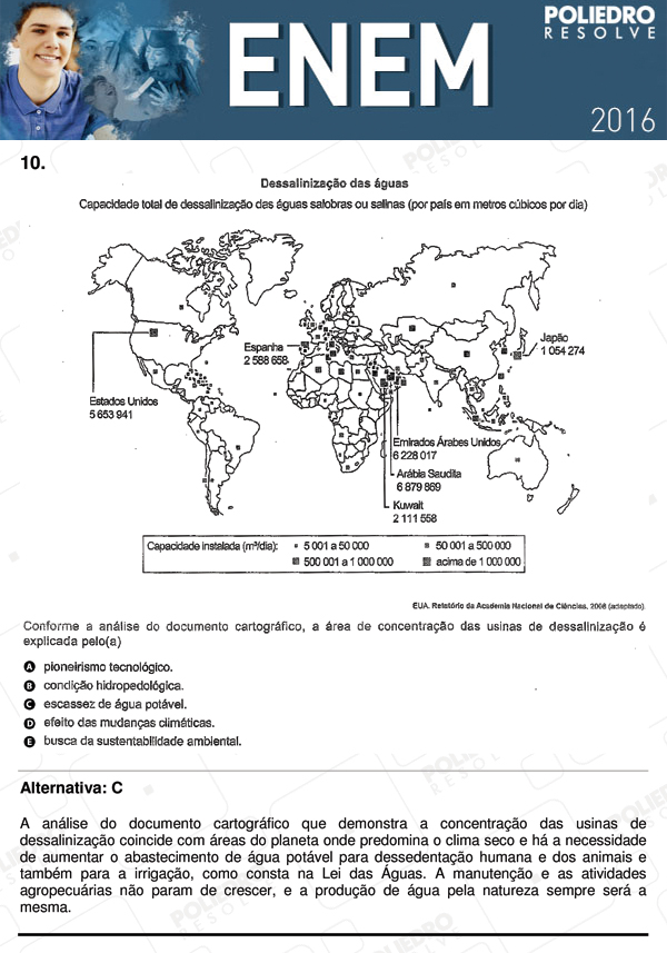 Questão 10 - 1º Dia (PROVA ROSA) - ENEM 2016