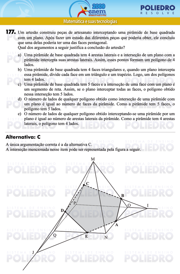 Questão 177 - Prova - ENEM 2009