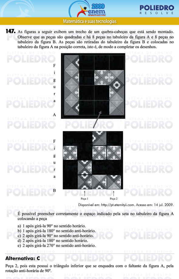 Questão 147 - Prova - ENEM 2009