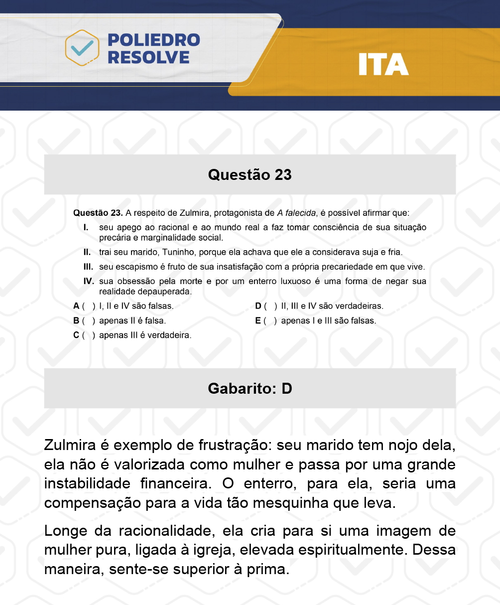 Questão 23 - 1ª Fase - ITA 2024