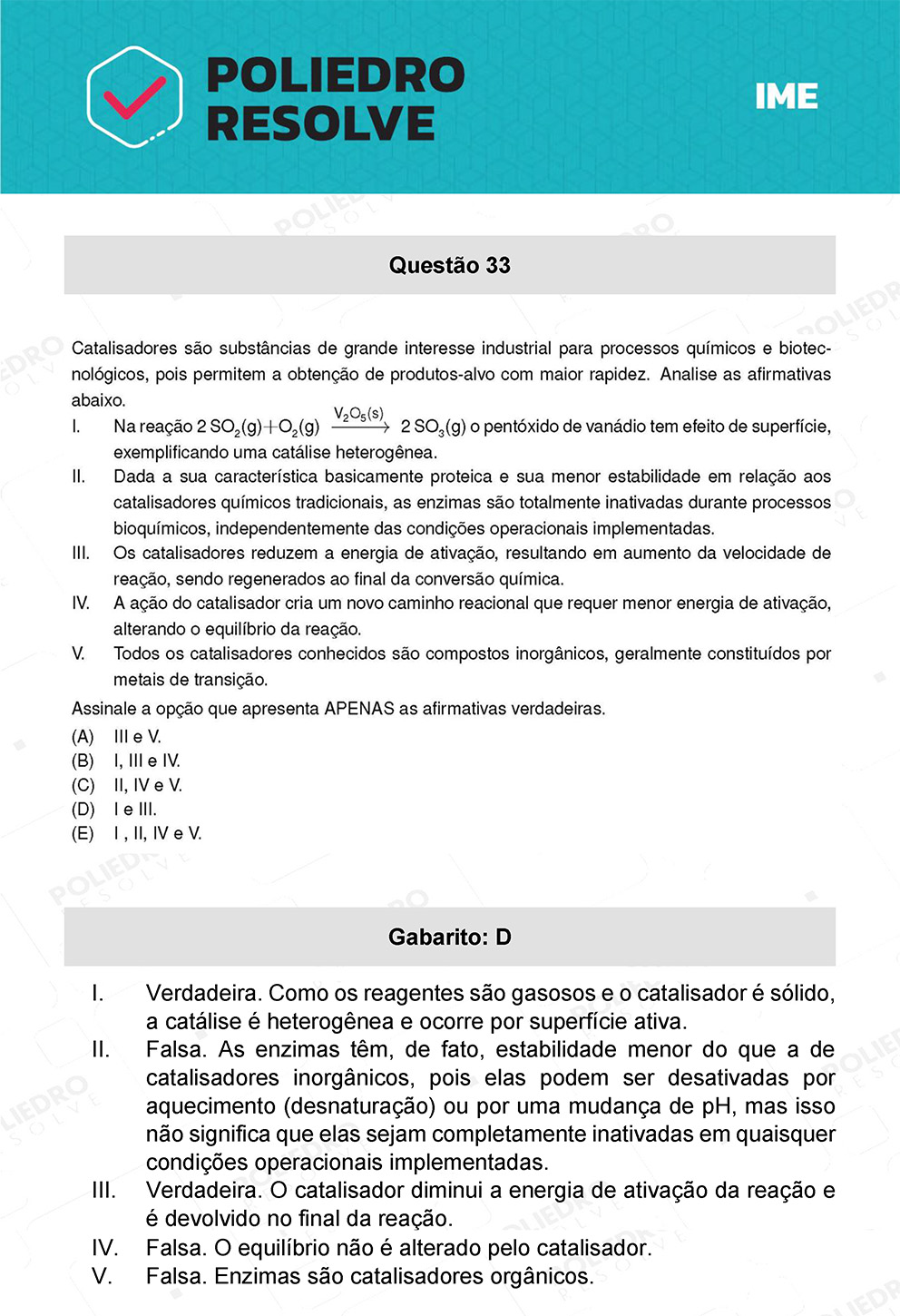 Questão 33 - 1ª Fase - IME 2023