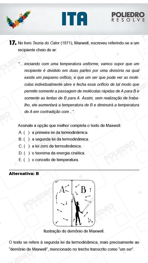 Questão 17 - Física - ITA 2018