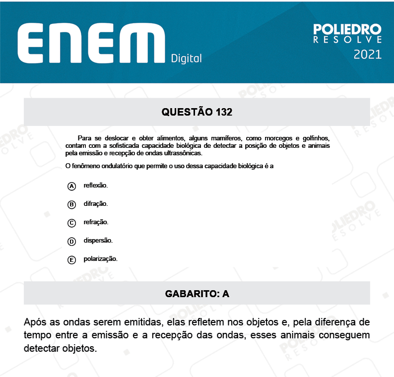 Questão 132 - 2º Dia - Prova Rosa - ENEM DIGITAL 2020