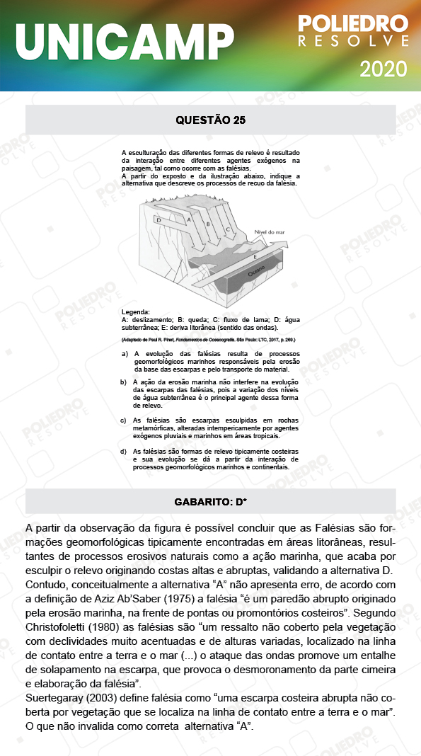 Questão 25 - 1ª Fase - Prova Q e X - UNICAMP 2020