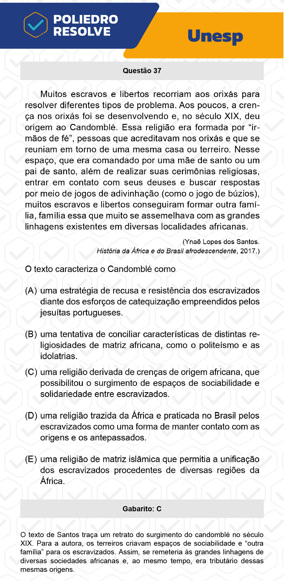 Questão 37 - 1ª Fase - UNESP 2023