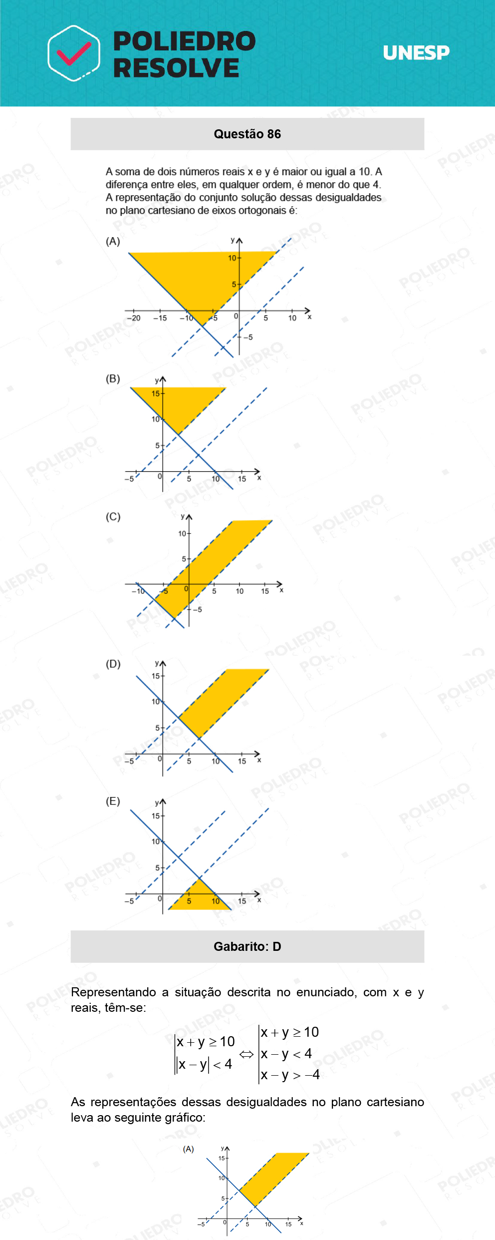 Questão 86 - 1ª Fase - Ext / Hum - UNESP 2022