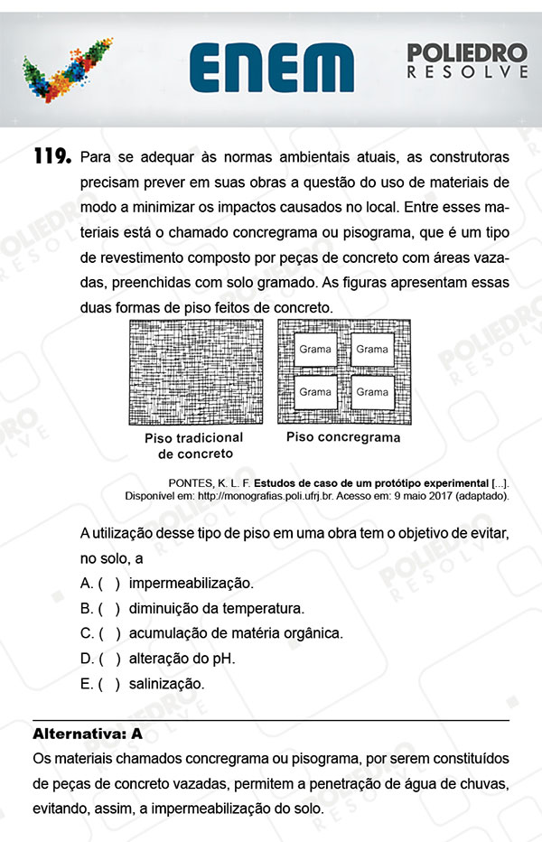 Questão 119 - 2º Dia (PROVA AMARELA) - ENEM 2017