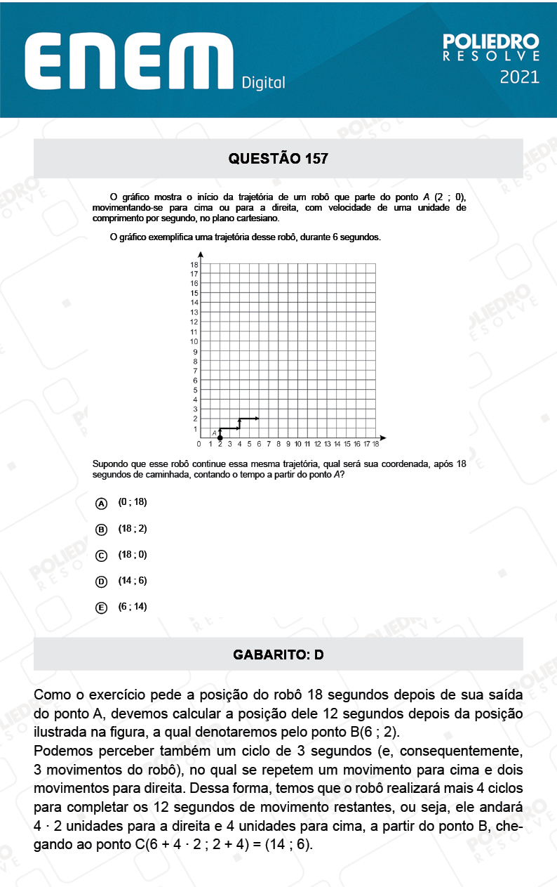 Questão 157 - 2º Dia - Prova Azul - ENEM DIGITAL 2020