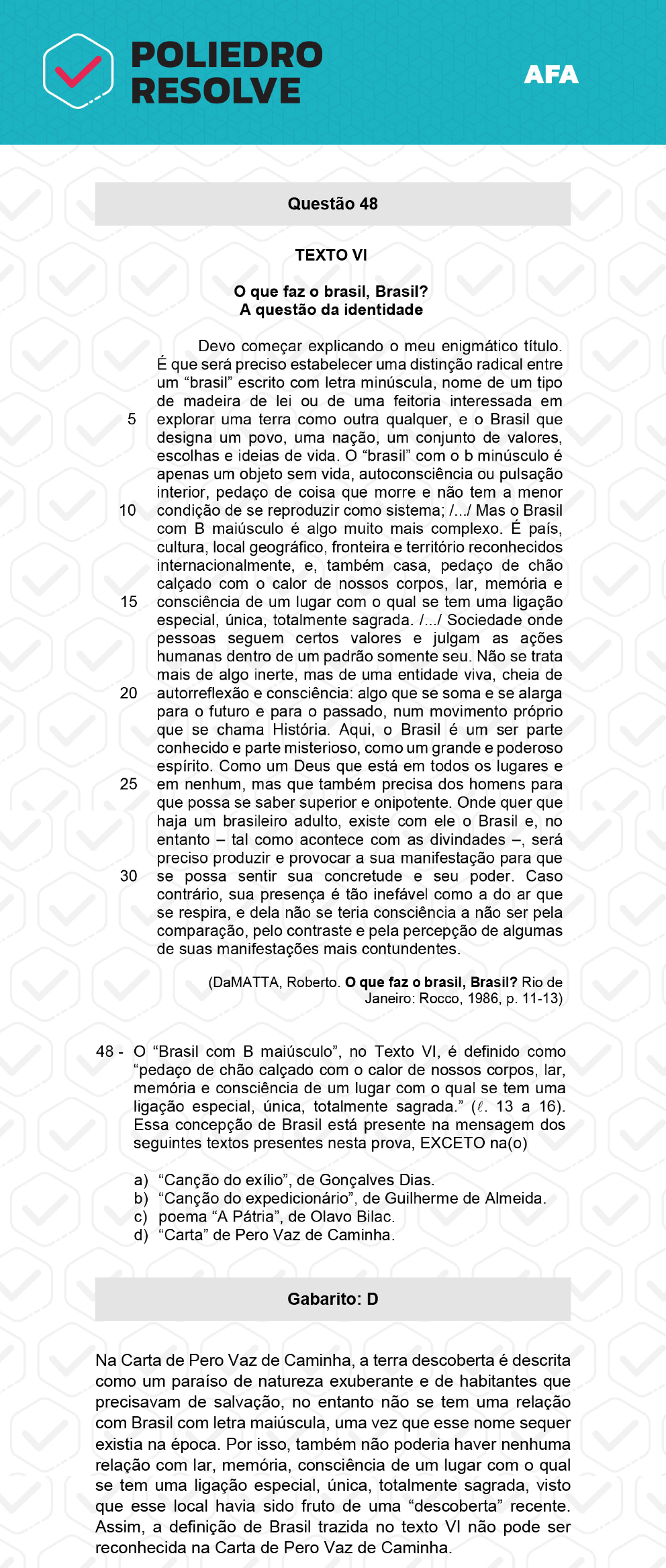 Questão 48 - Prova Modelo A - AFA 2023