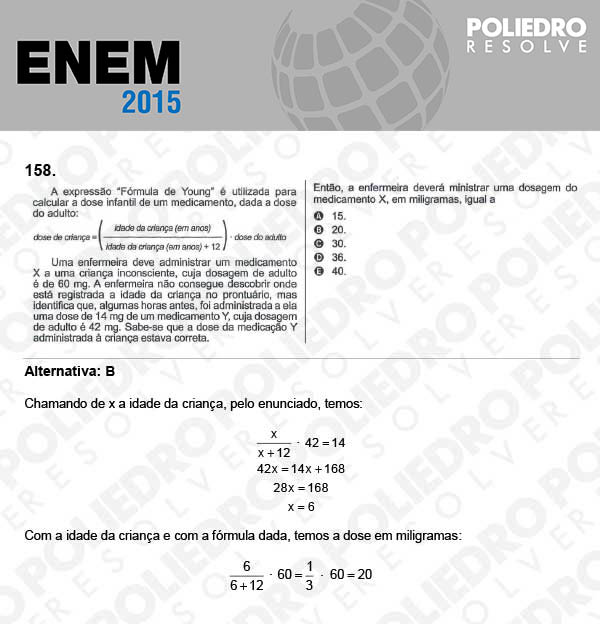 Questão 158 - Domingo (Prova Azul) - ENEM 2015