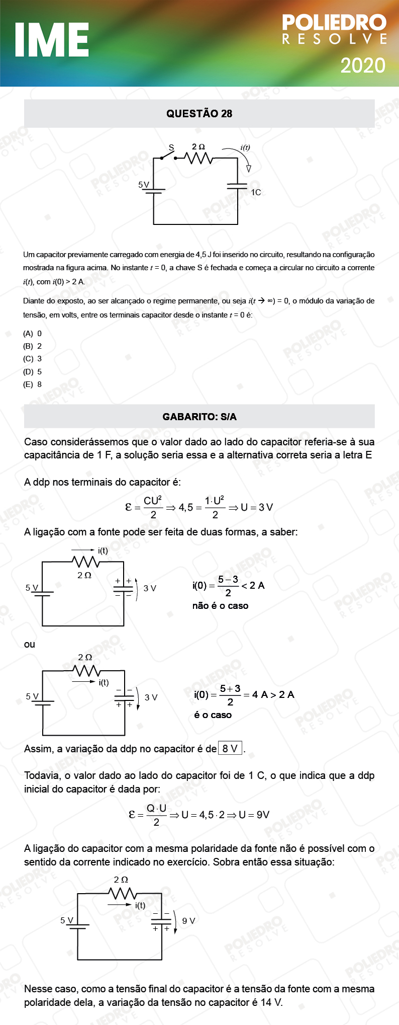 Questão 28 - 1ª Fase - IME 2020