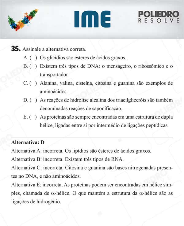 Questão 35 - 1ª Fase - IME 2018