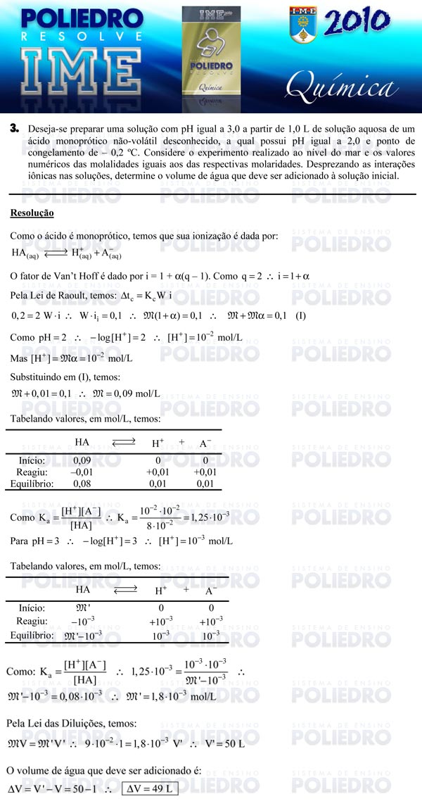 Dissertação 3 - Química - IME 2010