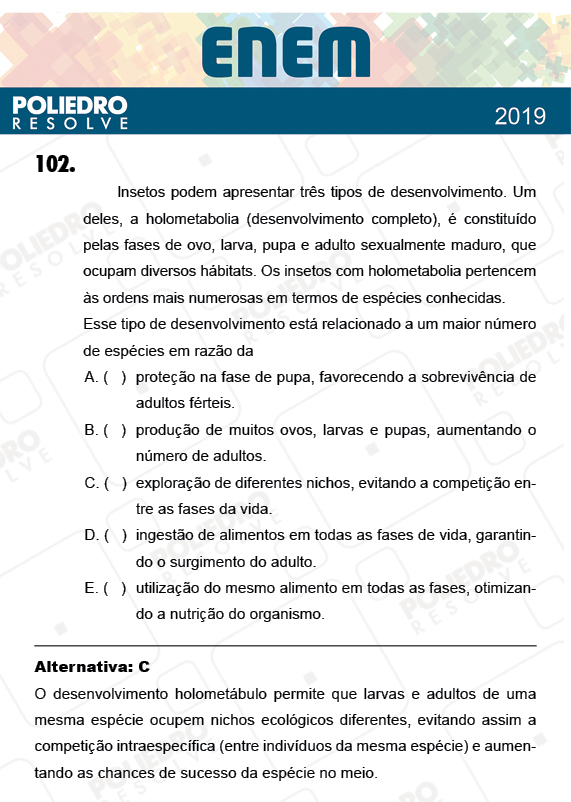 Questão 102 - 2º Dia - Prova AMARELA - ENEM 2018