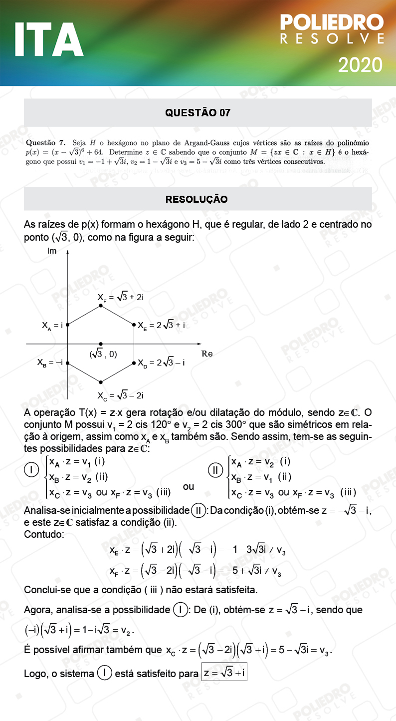 Dissertação 7 - 2ª Fase - 1º Dia - Mat / Quí - ITA 2020