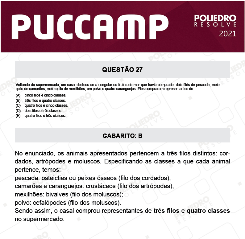 Questão 27 - Direito - PUC-Campinas 2021