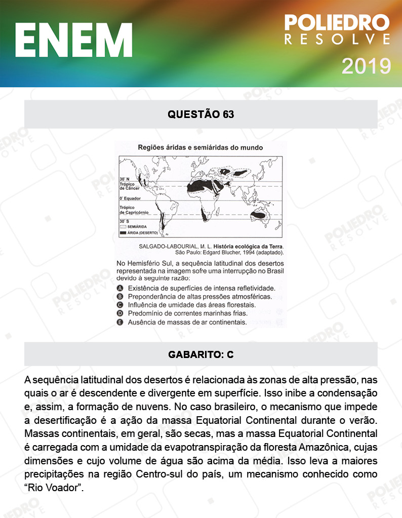 Questão 63 - 1º DIA - PROVA AMARELA - ENEM 2019