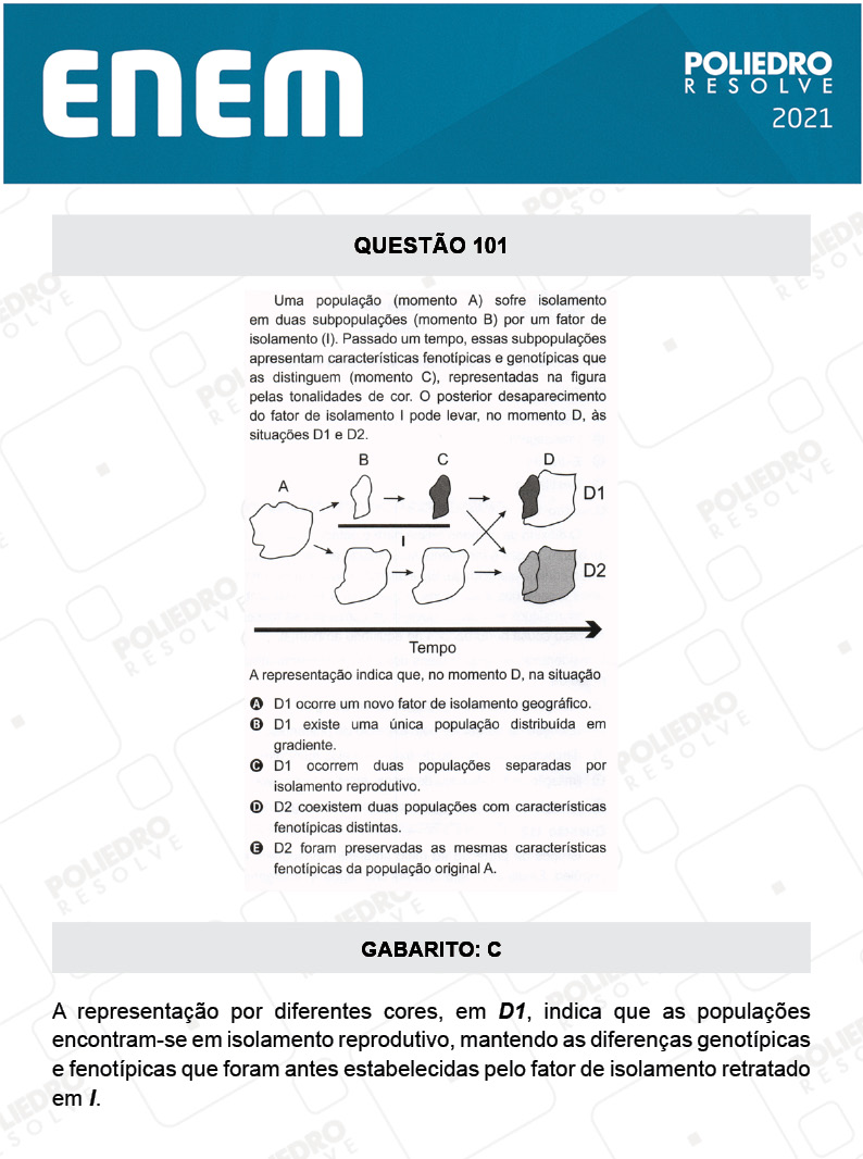 Questão 101 - 2º Dia - Prova Azul - ENEM 2020