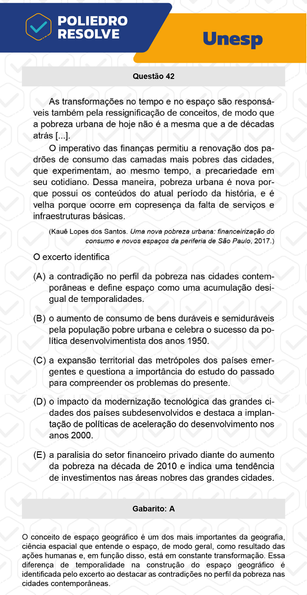 Questão 42 - 1ª Fase - UNESP 2023