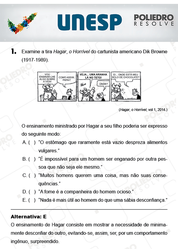 Questão 1 - 1ª Fase - PROVA 4 - UNESP 2018