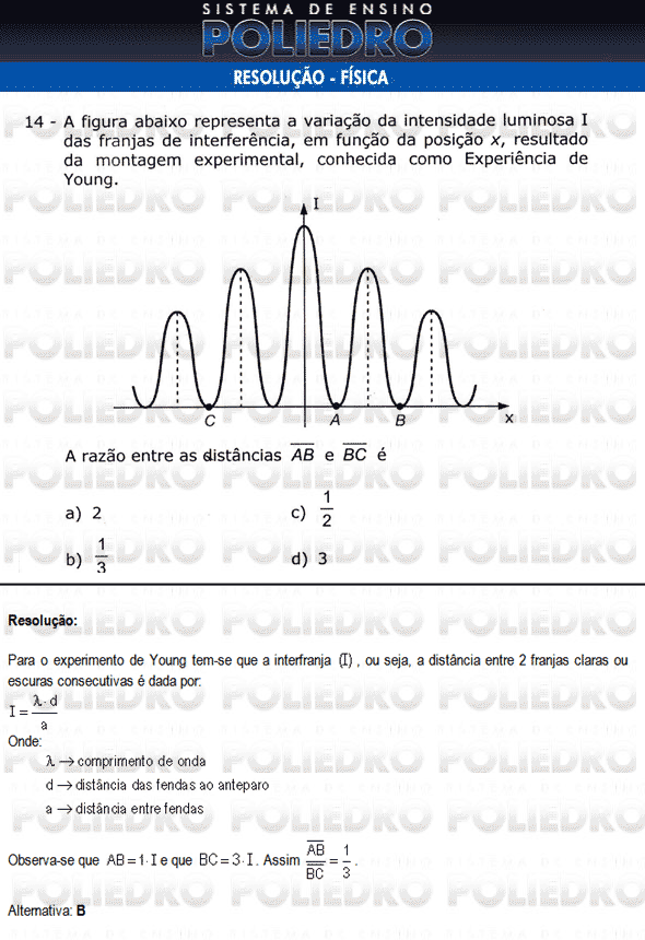 Questão 14 - Física e Português - AFA 2010