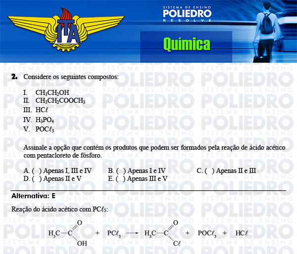 Questão 2 - Química - ITA 2014