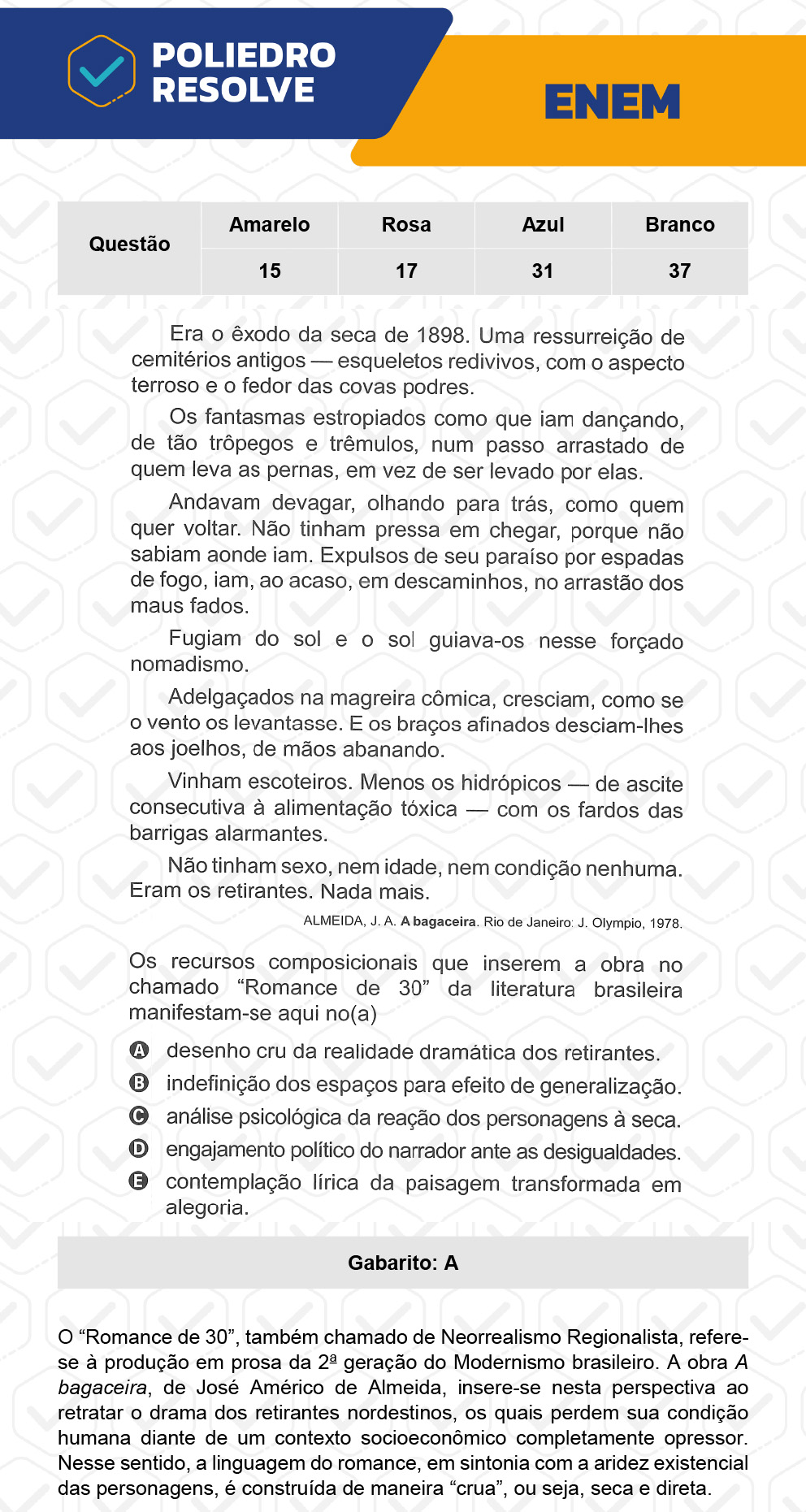 Questão 37 - 1º Dia - Prova Branca - ENEM 2022