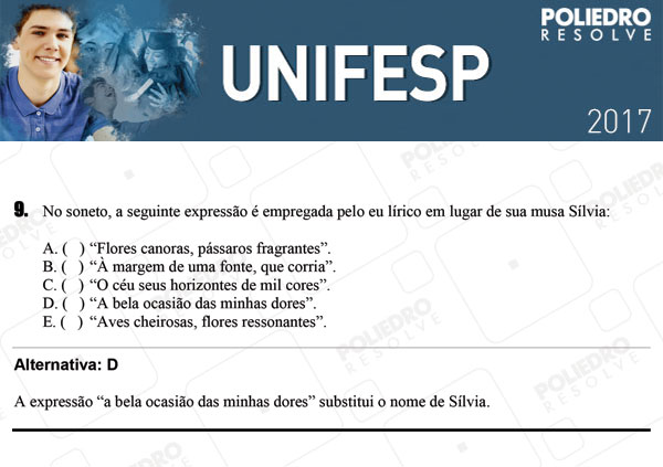 Questão 9 - 1º dia - UNIFESP 2017