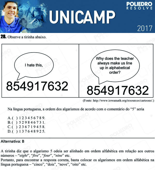 Questão 28 - 1ª Fase - UNICAMP 2017