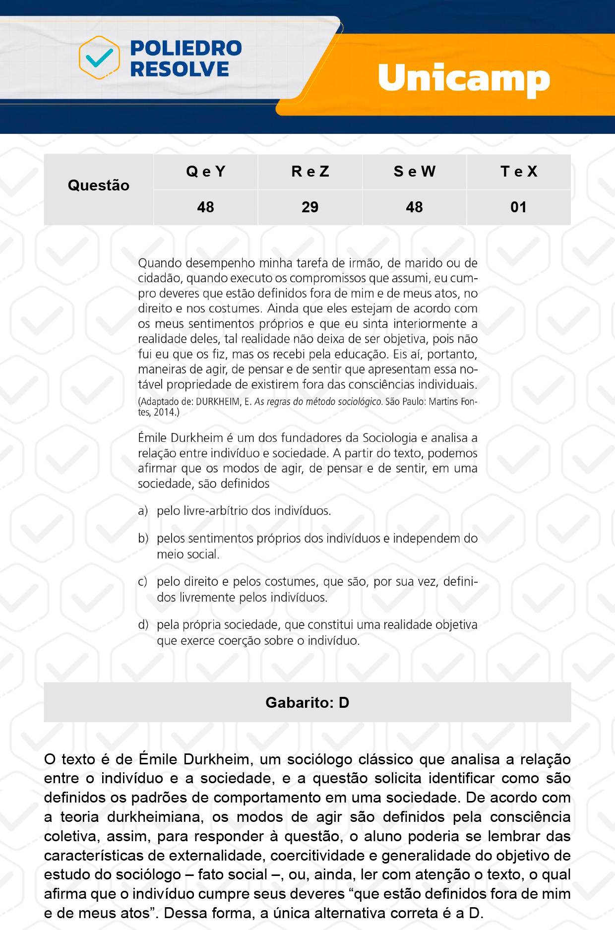 Questão 29 - 1ª Fase - 1º Dia - R e Z - UNICAMP 2024