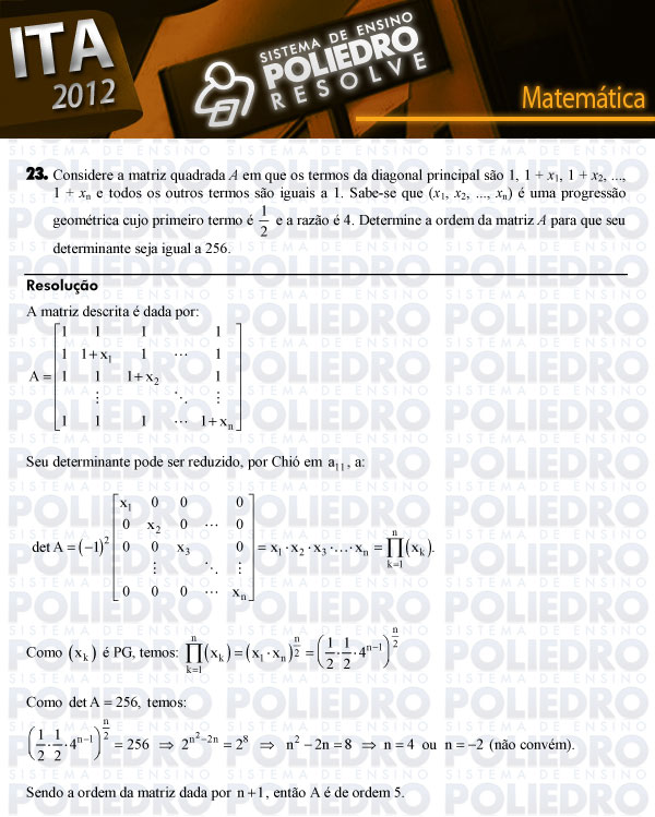 Dissertação 23 - Matemática - ITA 2012