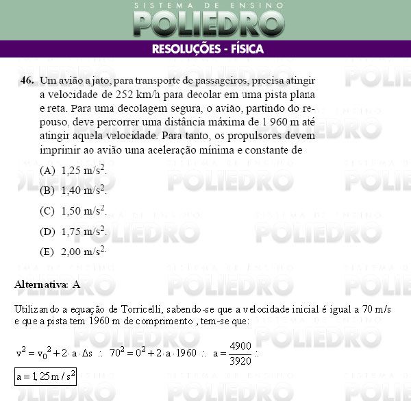 Questão 46 - Conhecimentos Gerais - UNIFESP 2009