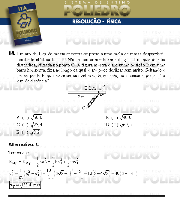 Questão 14 - Física - ITA 2008