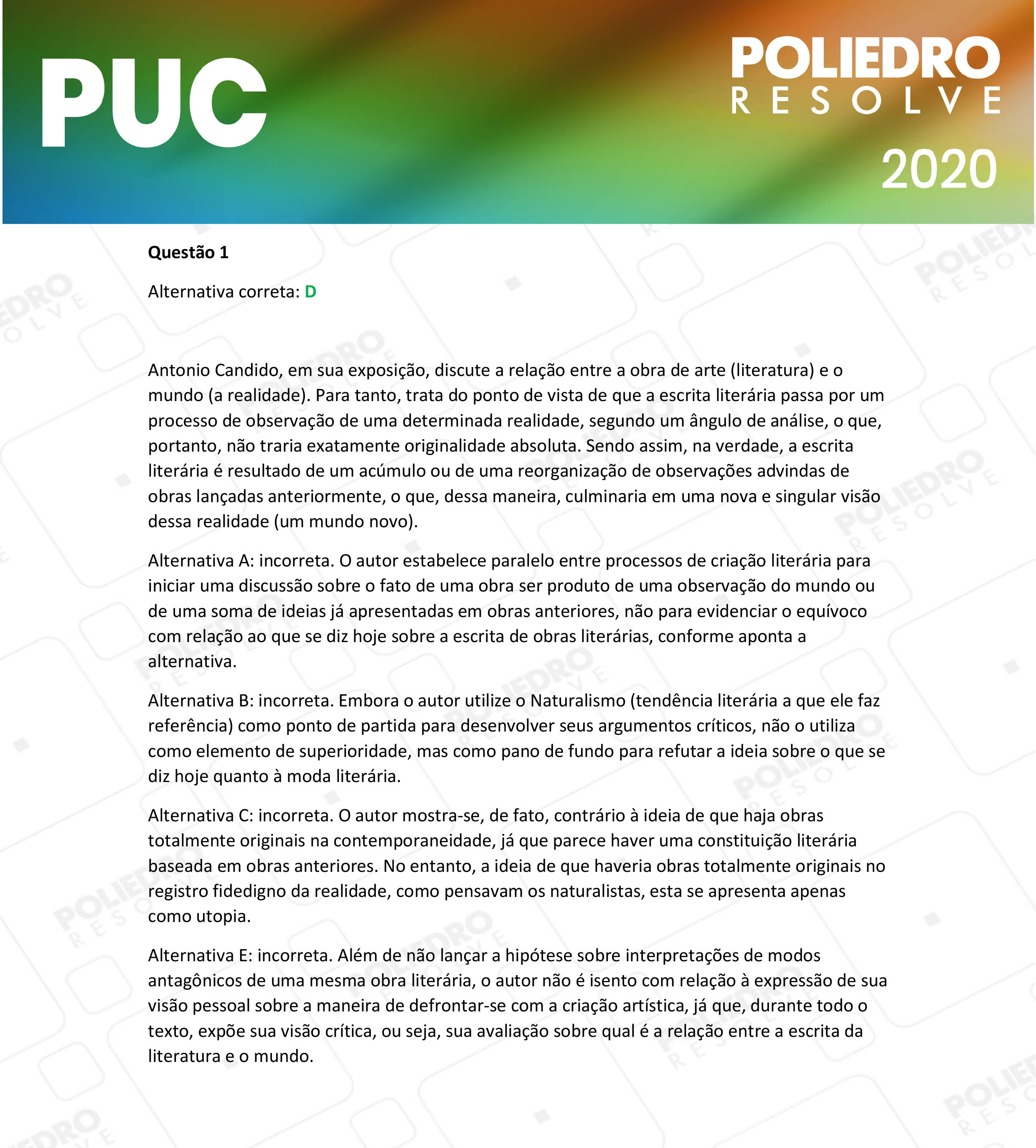 Questão 1 - 1ª Fase - PUC-Campinas 2020