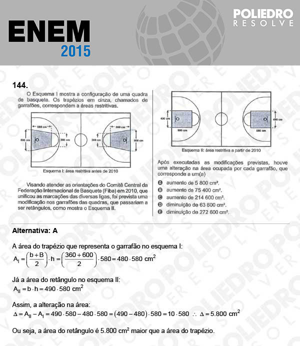 Questão 144 - Domingo (Prova Azul) - ENEM 2015