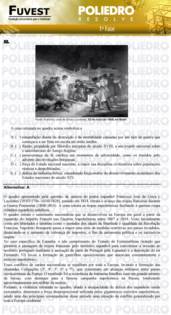 Questão 55 - 1ª Fase - FUVEST 2011