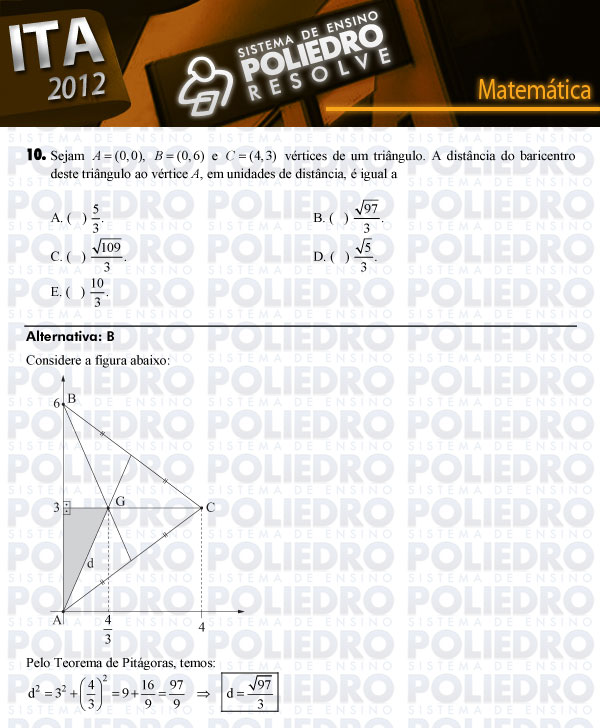 Questão 10 - Matemática - ITA 2012