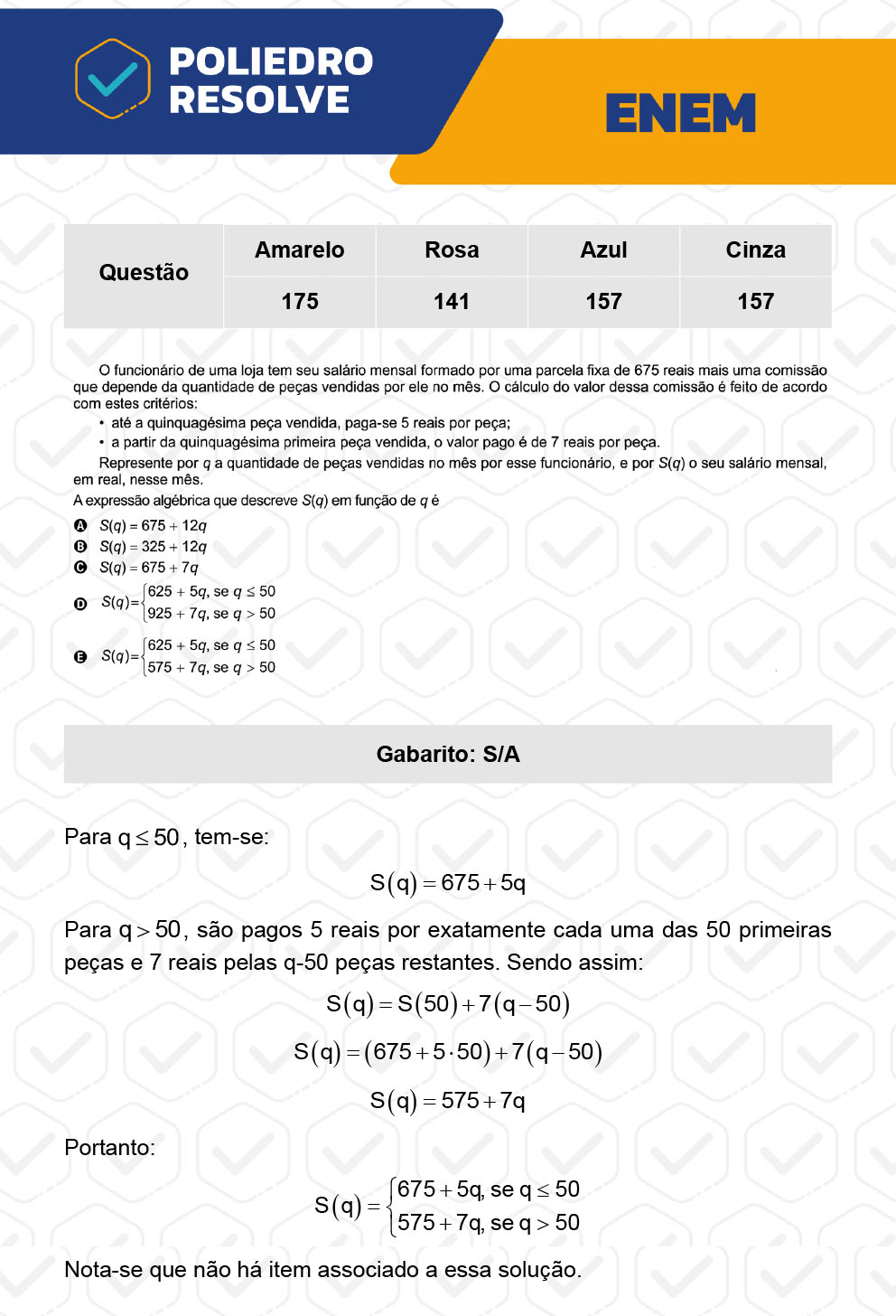 Questão 175 - 2º Dia - Prova Amarela - ENEM 2022