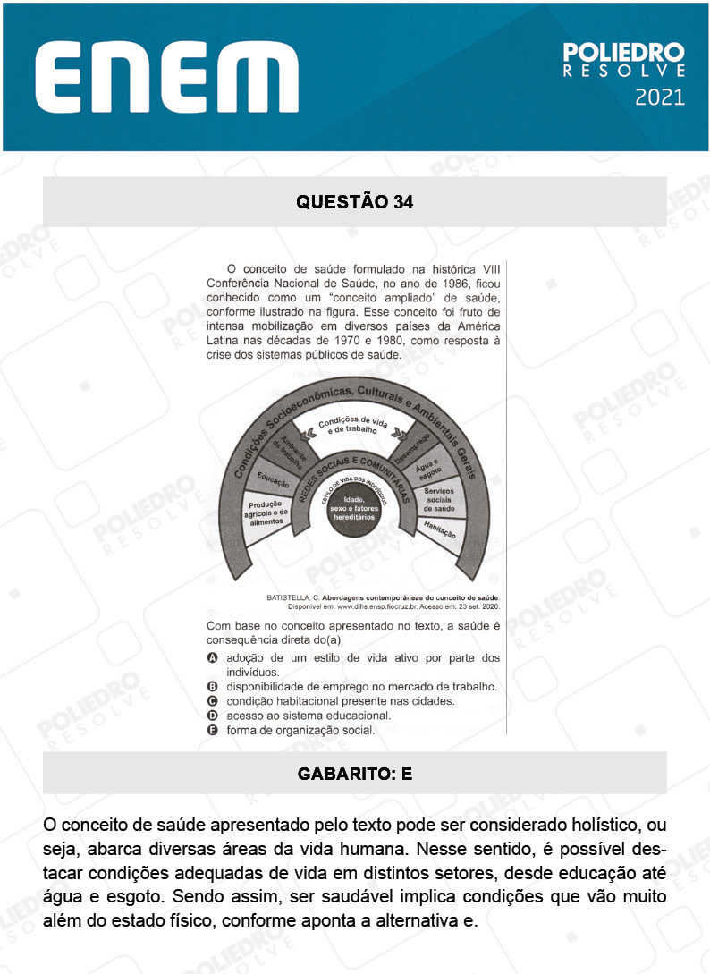 Questão 34 - 1º DIA - Prova Branca - ENEM 2020