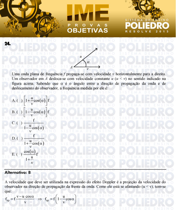 Questão 24 - Objetiva - IME 2013