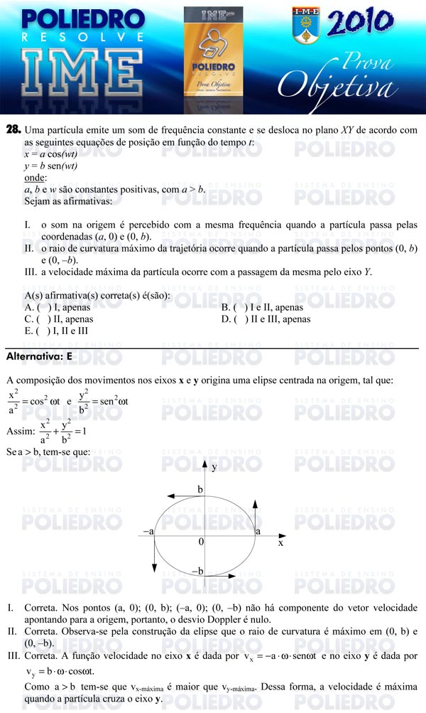 Questão 28 - Objetiva - IME 2010