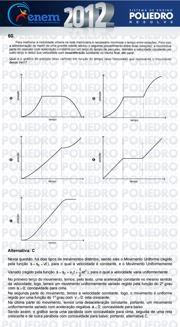 Questão 60 - Sábado (Prova azul) - ENEM 2012