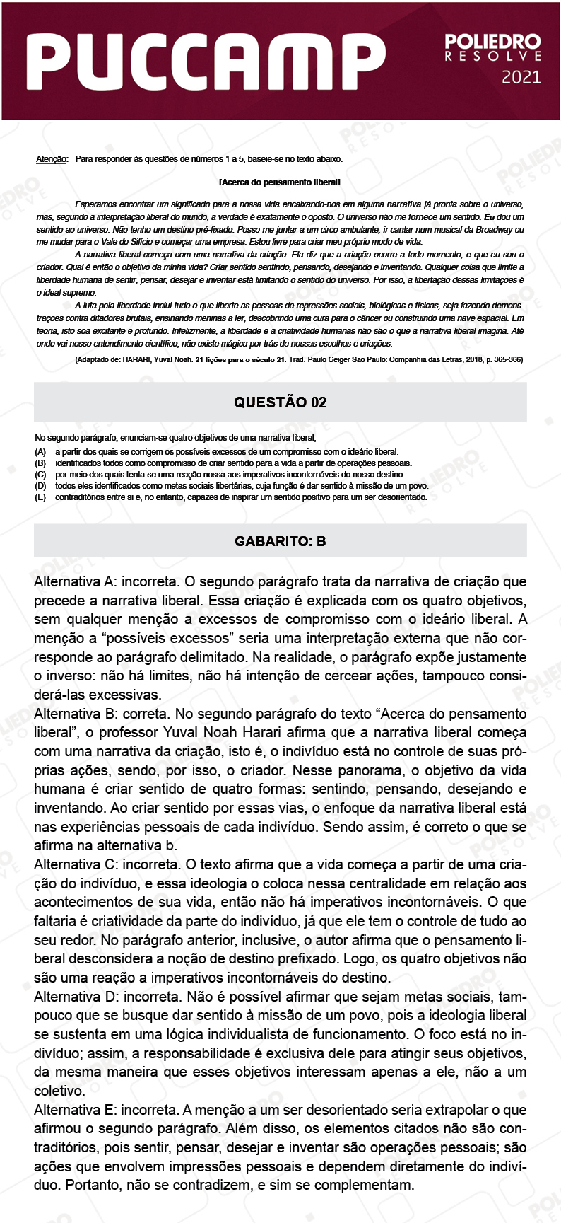 Questão 2 - Direito - PUC-Campinas 2021